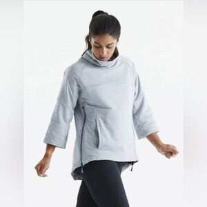 OROS Astra Funnel Neck Solarcore Insulated Pullover in Titanium Heather